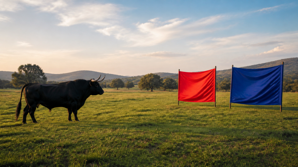Non, les taureaux ne chargent pas parce que le rouge les rend fous